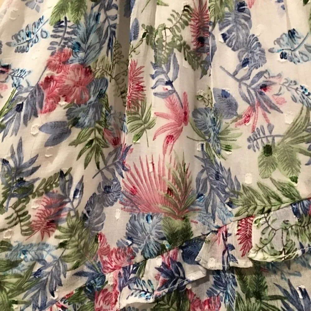 Walter Baker Floral Ruffle asymmetrical mini skirt